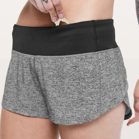 Lululemon Speed Up Short 2.5" Heather Lux Multi Sz 4 - Picture 1 of 7